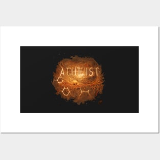 Atheist written in space Posters and Art